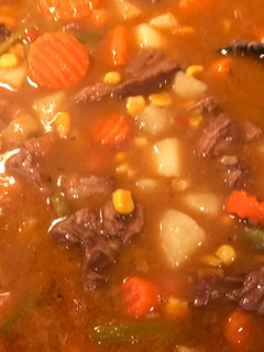 A picture of Braised roast into a stew.