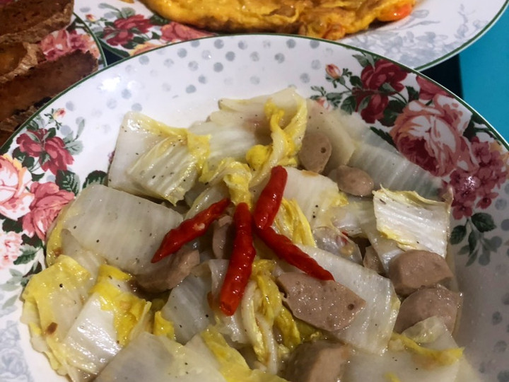 Cara Gampang Menyiapkan Sawi putih cah bakso sapi Anti Gagal