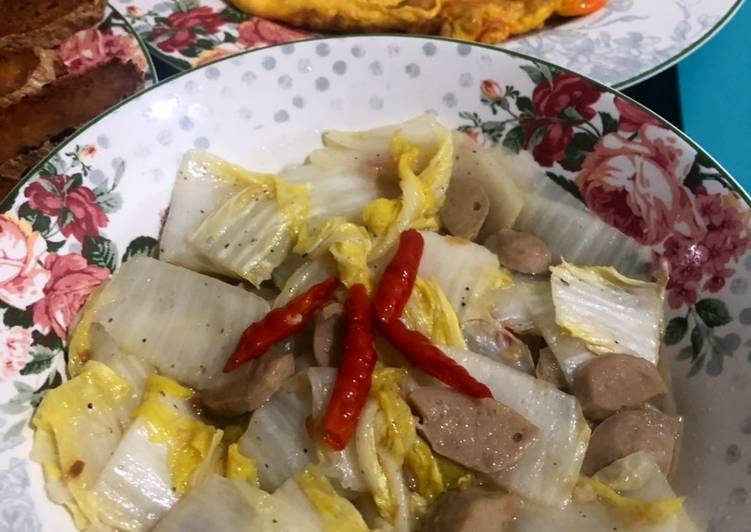 Anti Ribet, Buat Sawi putih cah bakso sapi Enak Terbaru