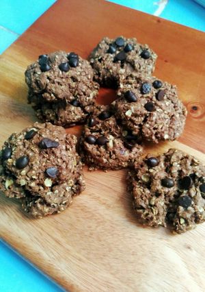 Foto resep Kue Kering Oatmeal || Oatmeal Chocolate Cookies ||