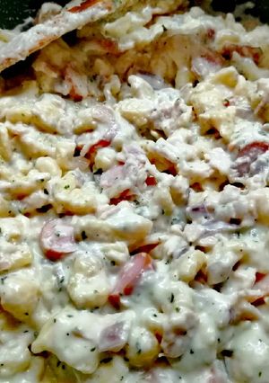 Käsespätzle gazdagon recept fotója
