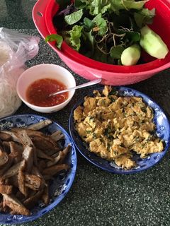 Hình của món Chả cá nha trang cuốn.