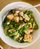 Canh cà tím bung đậu