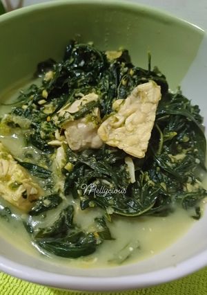 Foto resep Gulai daun singkong teri tempe cabe ijo