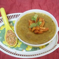 Mix Lentils Soup with Fries A picture of Mix Lentils Soup with Fries.