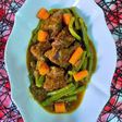 Ternera en salsa de ras el hanout con judías verdes y zanahorias