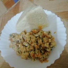 A picture of Quick fix fried eggs #jikoni weekly challenge#.
