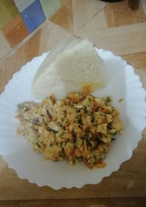 A picture of Quick fix fried eggs #jikoni weekly challenge#.
