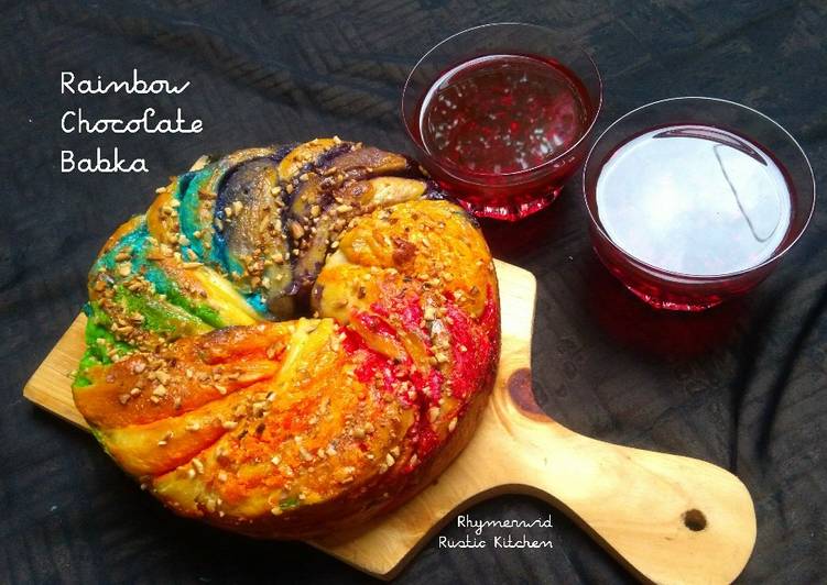 Rainbow Chocolate Babka