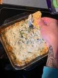 Homemade spinach artichoke dip
