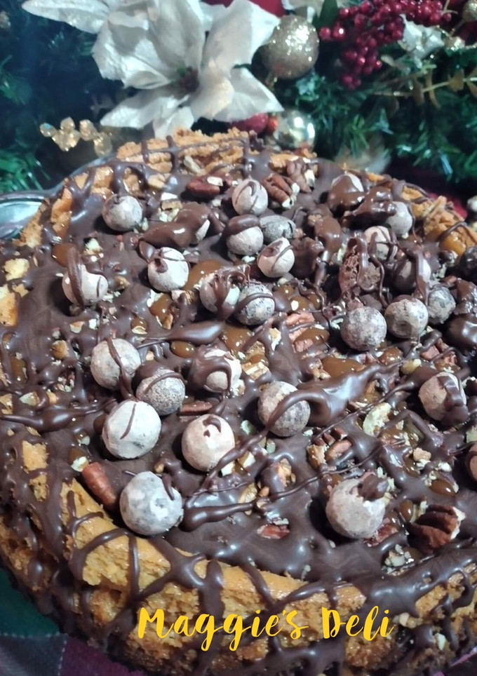 Una foto de Cheesecake con cobertura de tortuga