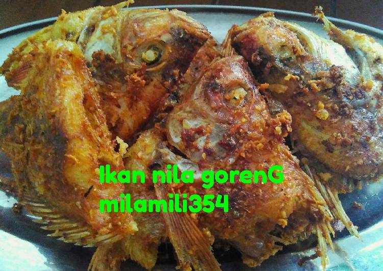 Ikan nila goreng spesial lunch