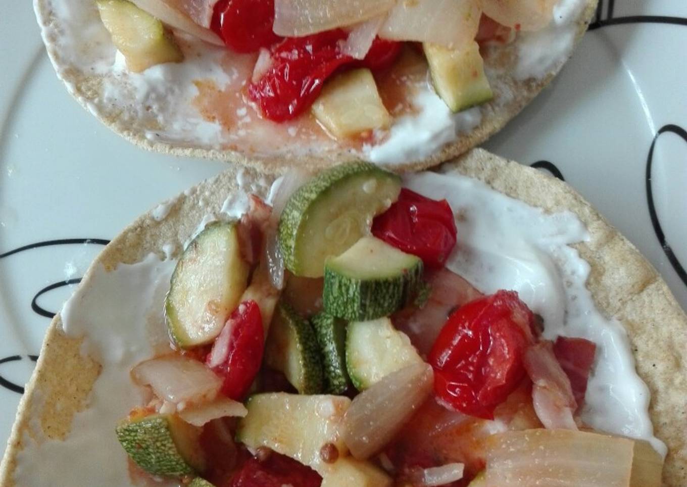 Calabacitas primavera para tostadas o acompañamiento/ guarnición