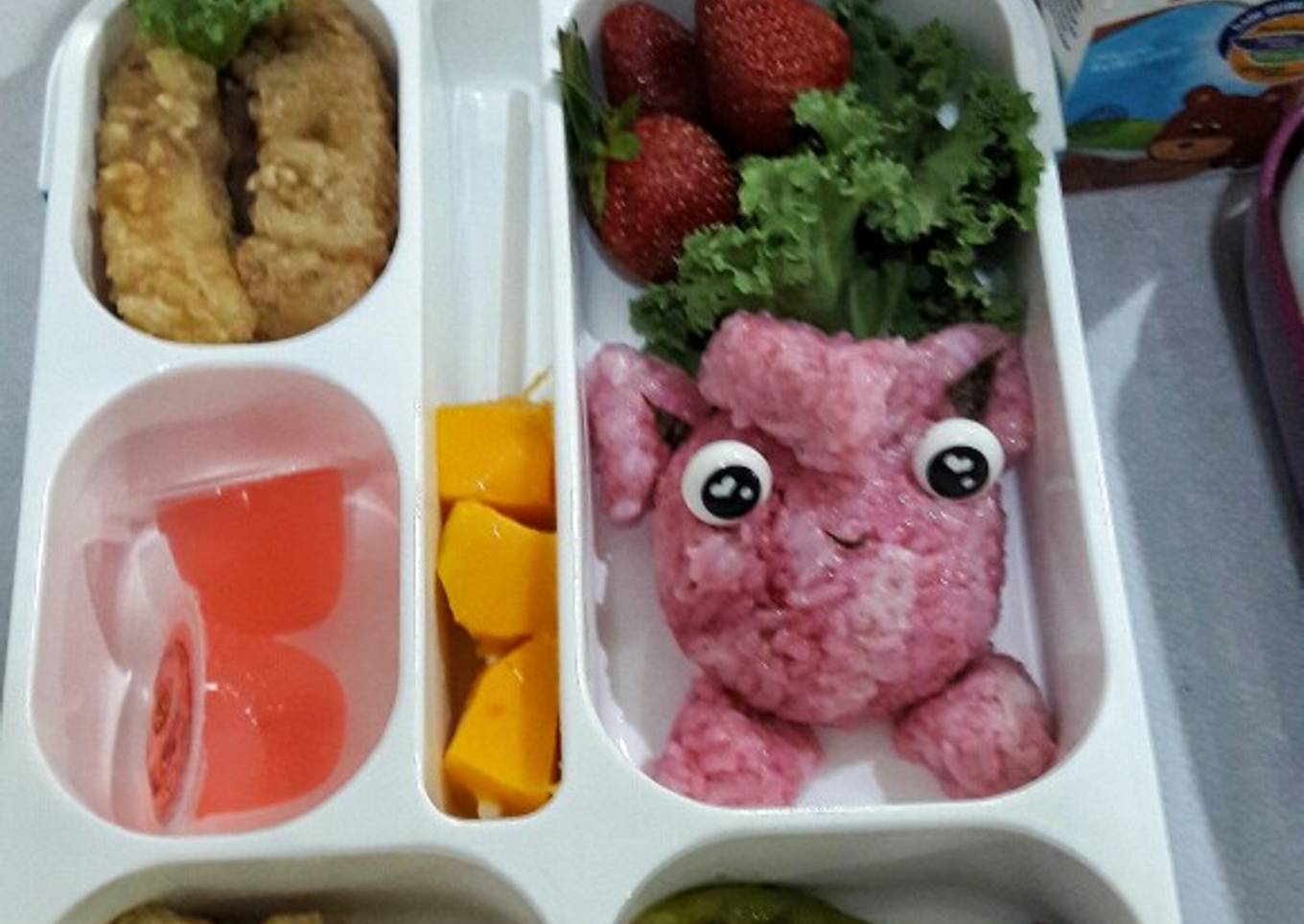 Mommy bento Babi goreng tepung saus tiram