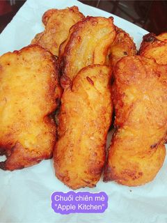 Hình của món Chuối chiên mè.