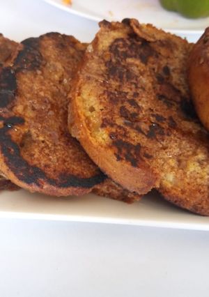 A picture of Left over cake French toast.