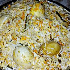 A picture of Egg Biriyani.