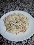 Spaguetti a "mi carbonara"