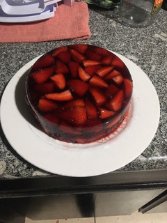 Una foto de Gelatina de fresas naturales
