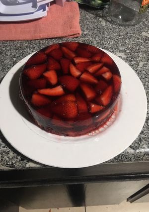 Una foto de Gelatina de fresas naturales