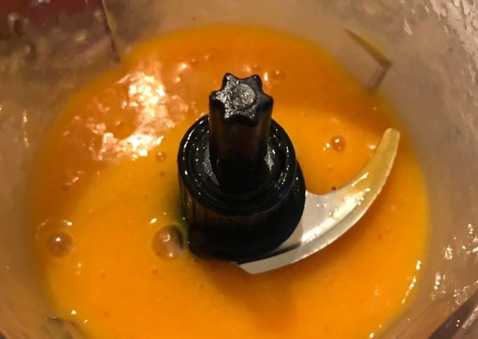 Mango peach habanero sauce