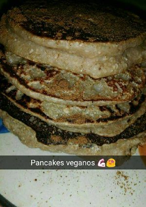 Una foto de Pancakes veganos