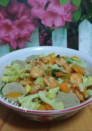 Foto resep Capcay udang bakso
