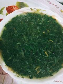 Hình của món Canh mồng tơi rau đay nấu tép khô.