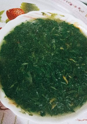 Hình của món Canh mồng tơi rau đay nấu tép khô.