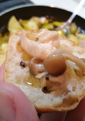Foto resep Chicken Mushroom and Potato Ajijo, makanan pas untuk Weekend