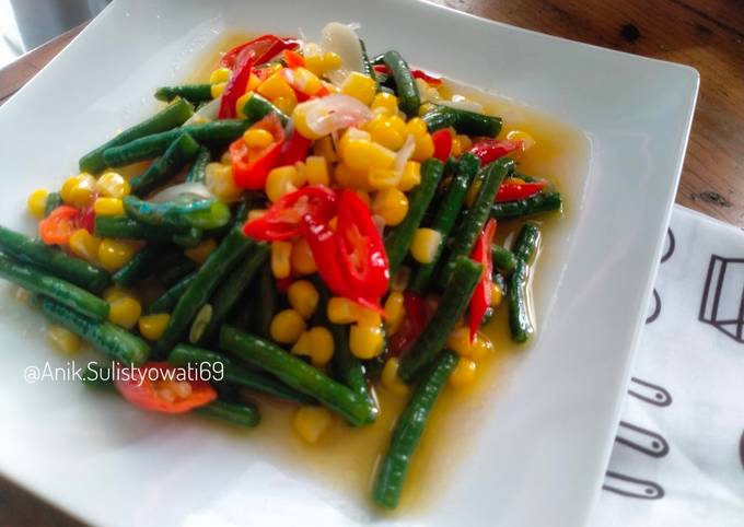 Resep Tumis Kacang Panjang Jagung Oleh Anik P Won Qulo Cookpad