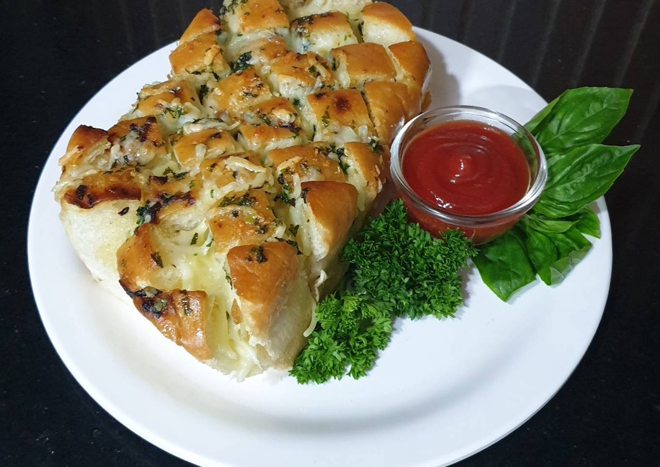 Pull apart Herby Cheese Garlic Bread