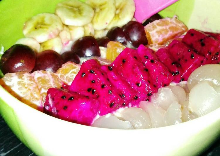 Recipe of Homemade Honey fresh fruits oat