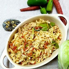 Chicken and veg pasta A picture of Chicken and veg pasta.