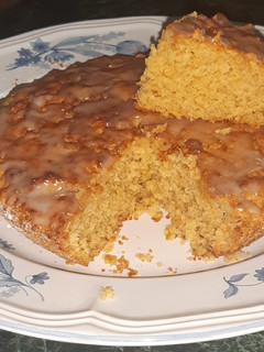 Una foto de Brownie de limón con avena