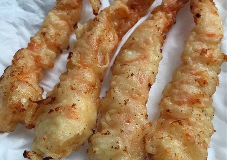 Bagaimana Menyiapkan Udang goreng crispy (tidak melengkung), Lezat Sekali