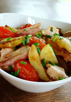 Une photo de ※ Saumon au four et ses petits légumes ※