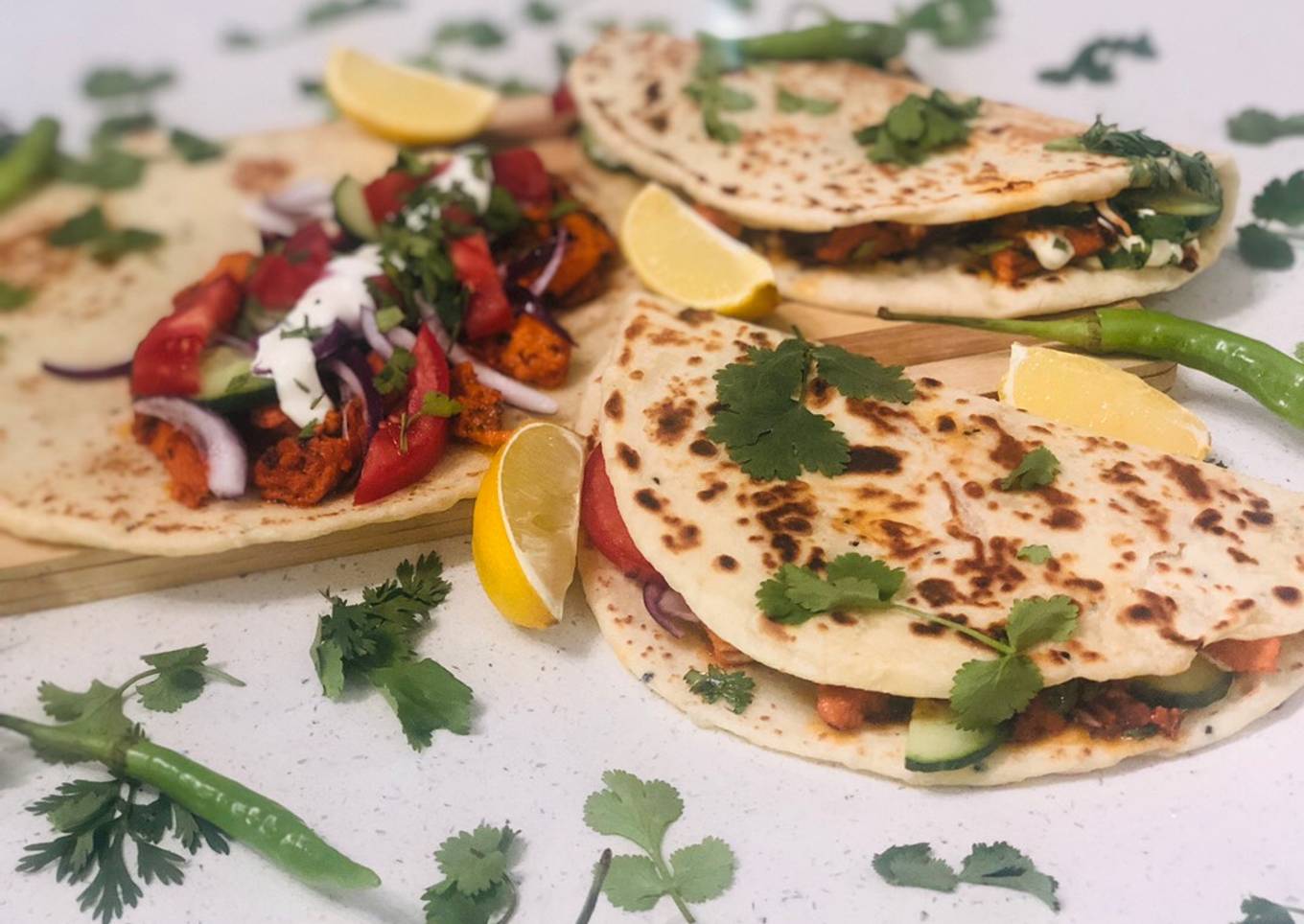 Tandoori Chicken Naan Fold Over