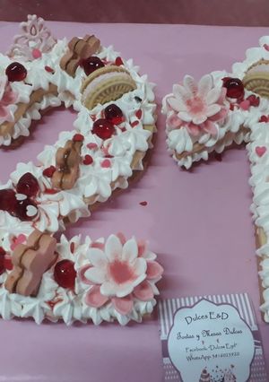 Una foto de Pastel de número