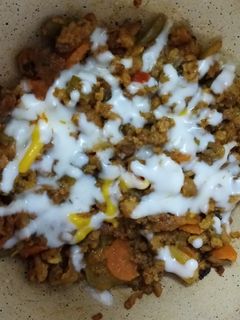 عکسی از دستور خوراک سویا و سبزیجات