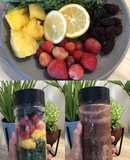 Healthy Juice: Kale, Nanas, Lemon, Strawberry, Blackberry
