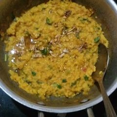 A picture of Koyla makhni daal.