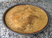 Una foto de faina de garbanzos