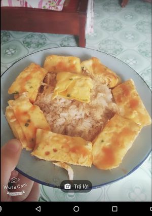Hình của món Cơm ruốc trứng chiên.