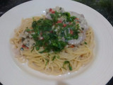 Carre de cerdo con verduritas a la crema