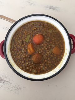 Una foto de Lentejas con verduras