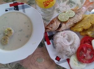Una foto de Sancocho de pescado en leche de coco
