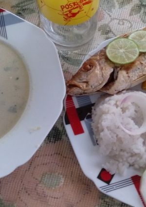 Una foto de Sancocho de pescado en leche de coco