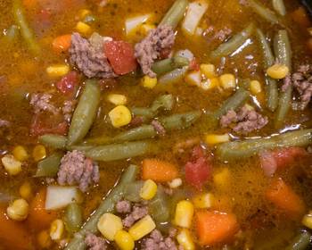 Ready to Serve Hamburger Vegetable Soup Very Delicious