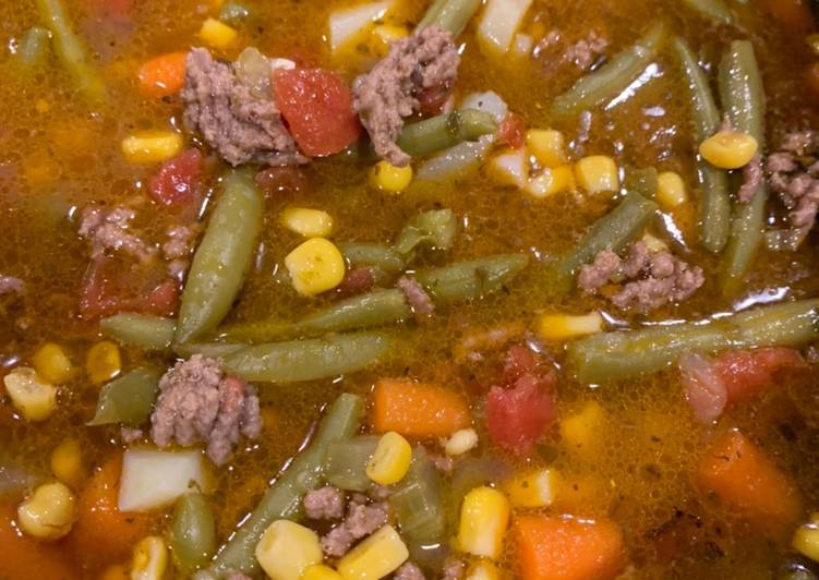 Easiest Way to Prepare Ultimate Hamburger Vegetable Soup